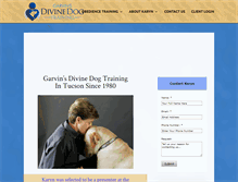 Tablet Screenshot of garvinsdivinedogtraining.com